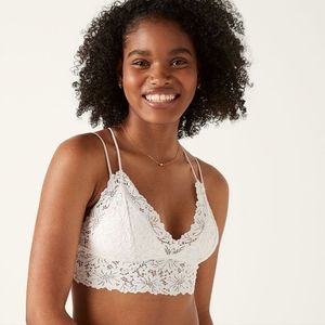 Victoria Secret Pink LONGLINE LACE BRALETTE XS Size